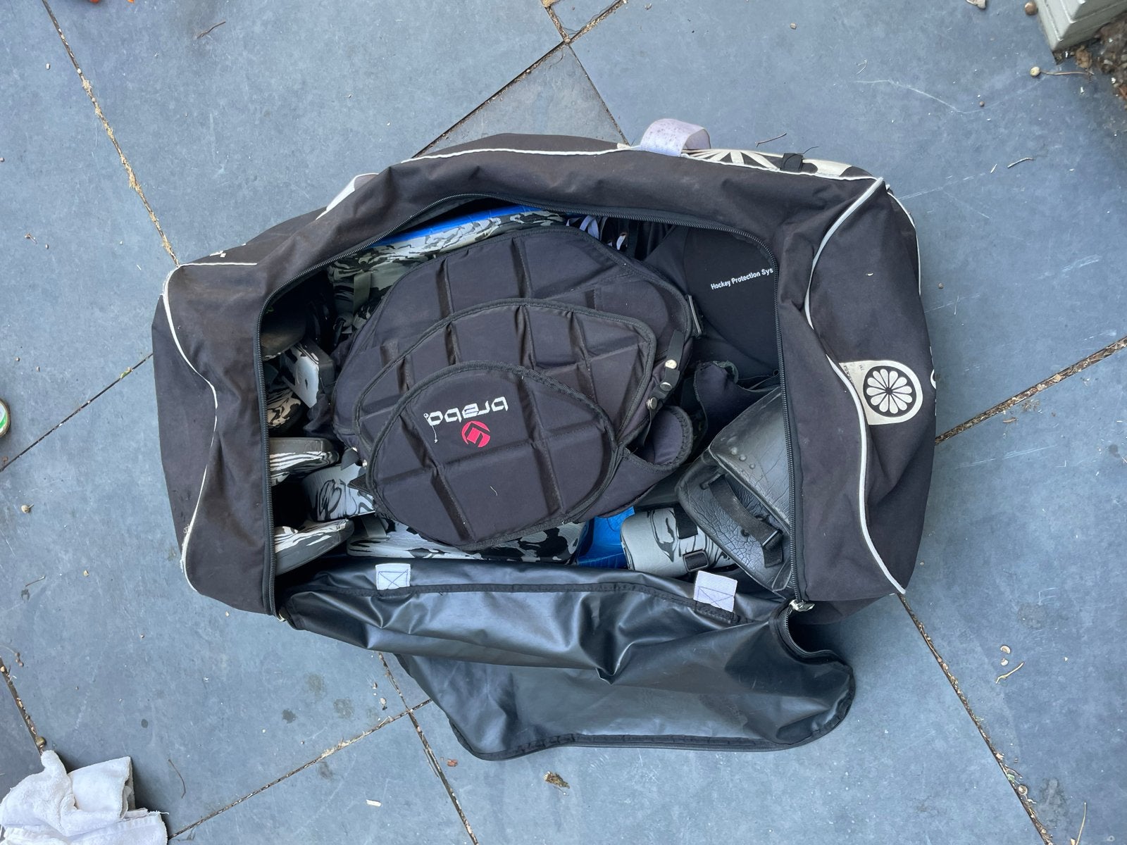Compleet keeperspak hockey (excl. helm) met tas maat M/L, Ophalen, Gebruikt, Overige typen