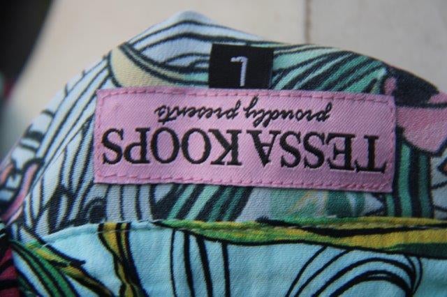 Jurk aqua/ kleur Tessa Koops mt L Vaste prijs AANBIEDING, Maat 42/44 (L), Zo goed als nieuw, Knielengte, Tessa Koops