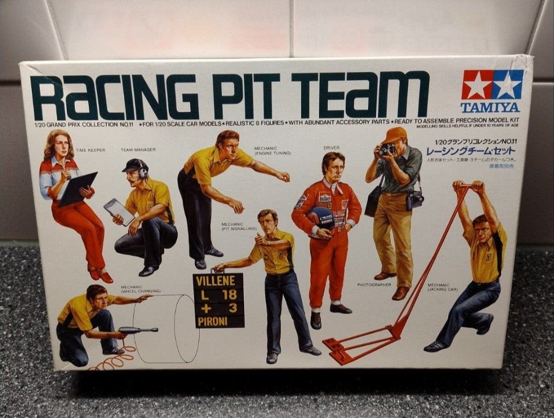 Tamiya 1/20 Racing pit team nieuw, Ophalen of Verzenden, Nieuw, Groter dan 1:35, Diorama