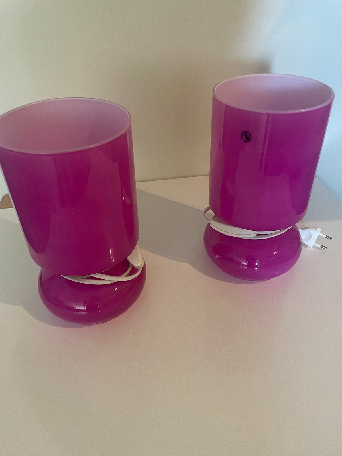 Set van 2 paarse vintage ikea Lykta tafellampen, Ophalen, Met schakelaar, Paars, IKEA