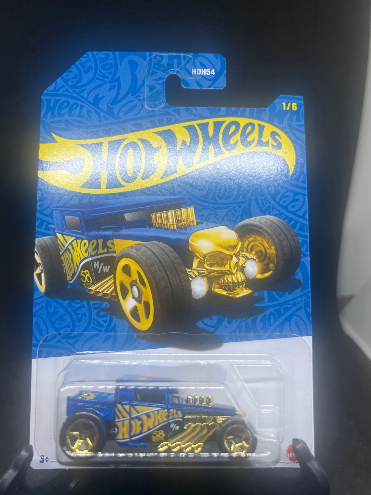Hot Wheels HDH54 Bone Shaker Blauw Goud 1/6, Ophalen of Verzenden, Nieuw