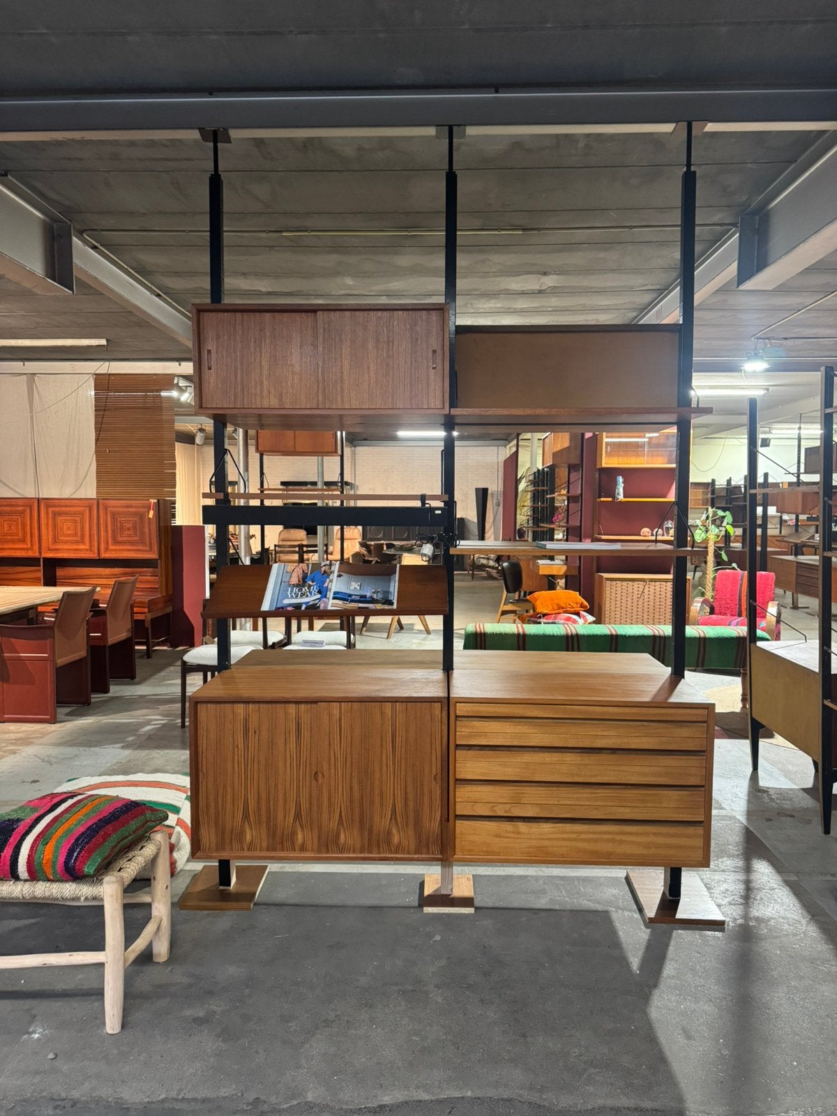 Poul Cadovius by Royal System vintage modulaire roomdivider, Gebruikt, 200 cm of meer, 75 cm of meer, 150 tot 200 cm