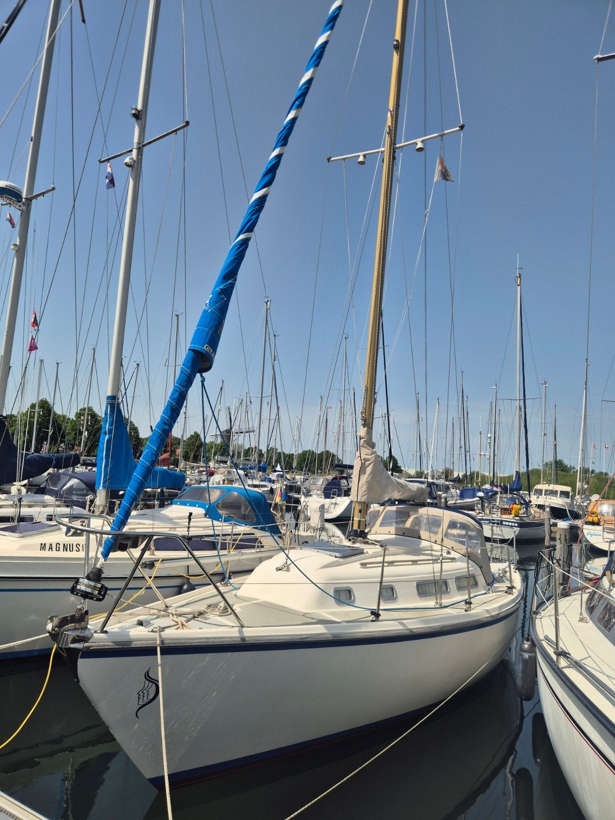 Zeiljacht Contest 27 in Brouwershaven te koop, Watersport en Boten, Kajuitzeilboten en Zeiljachten, Gebruikt, 1.80 meter, Diesel