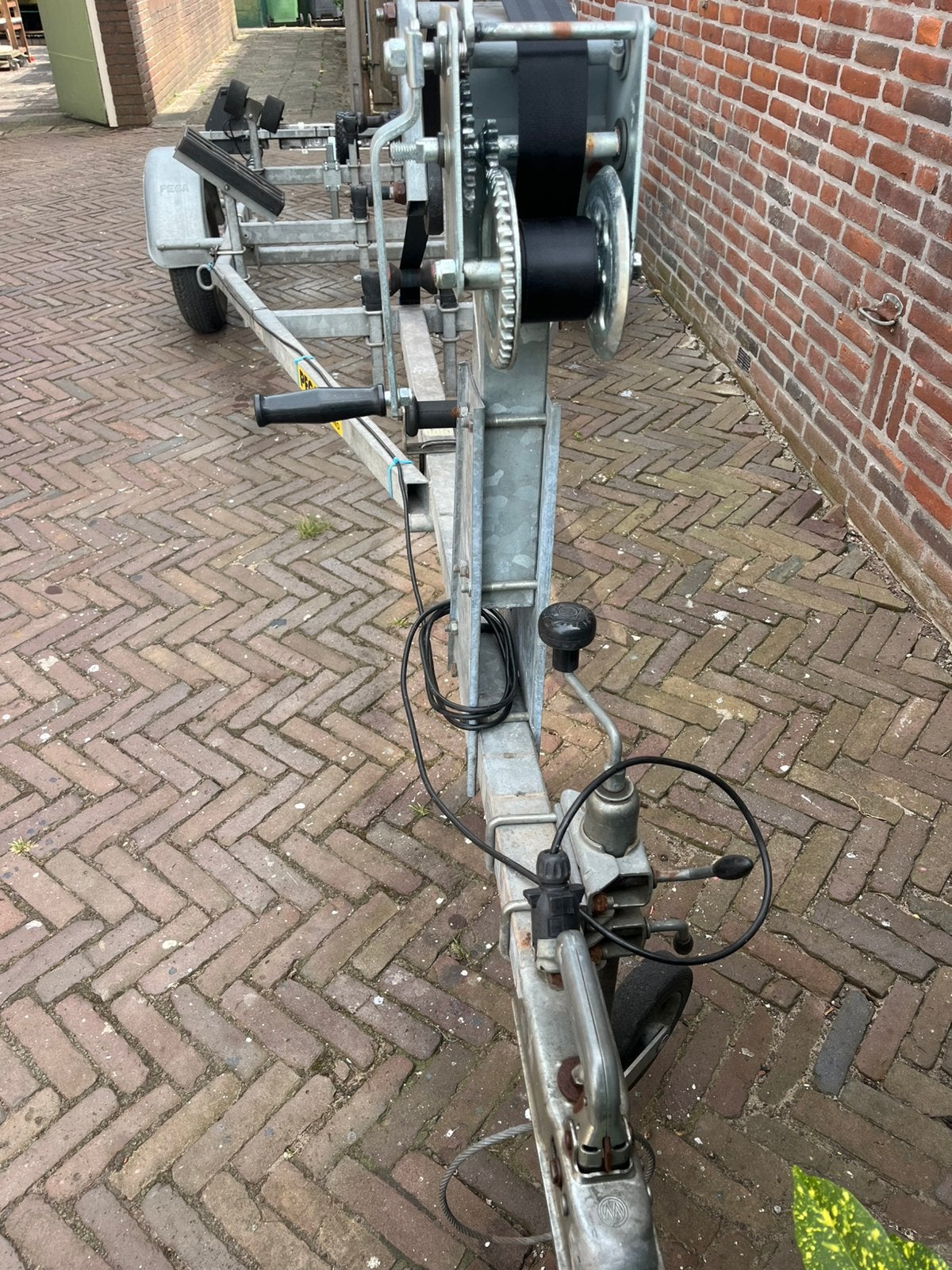 PEGA TRAILER voor boot 4.50  450kg, Watersport en Boten, Boottrailers, Minder dan 1500 kg, Gebruikt, Minder dan 6 meter, Ophalen of Verzenden