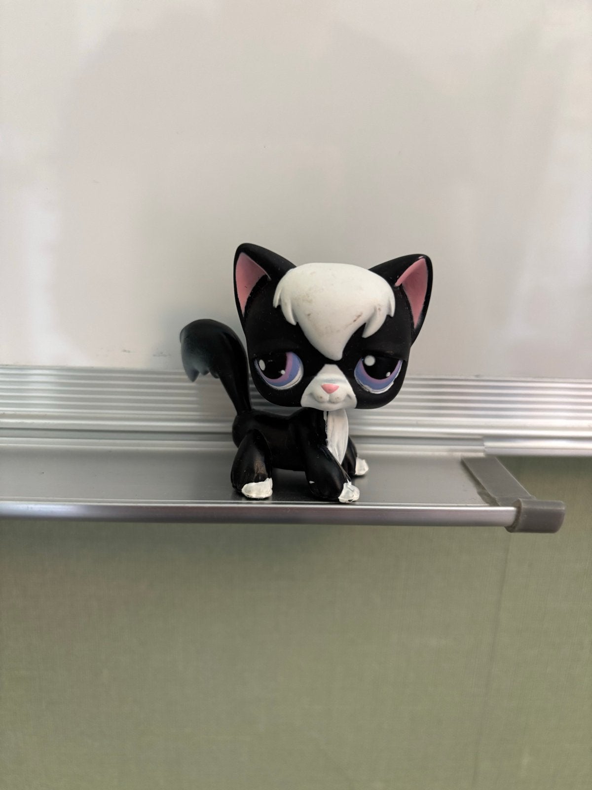 LPS Zwart-witte angora cat #Puzzle Littlest Pet shop, Ophalen, Gebruikt, Jongen of Meisje