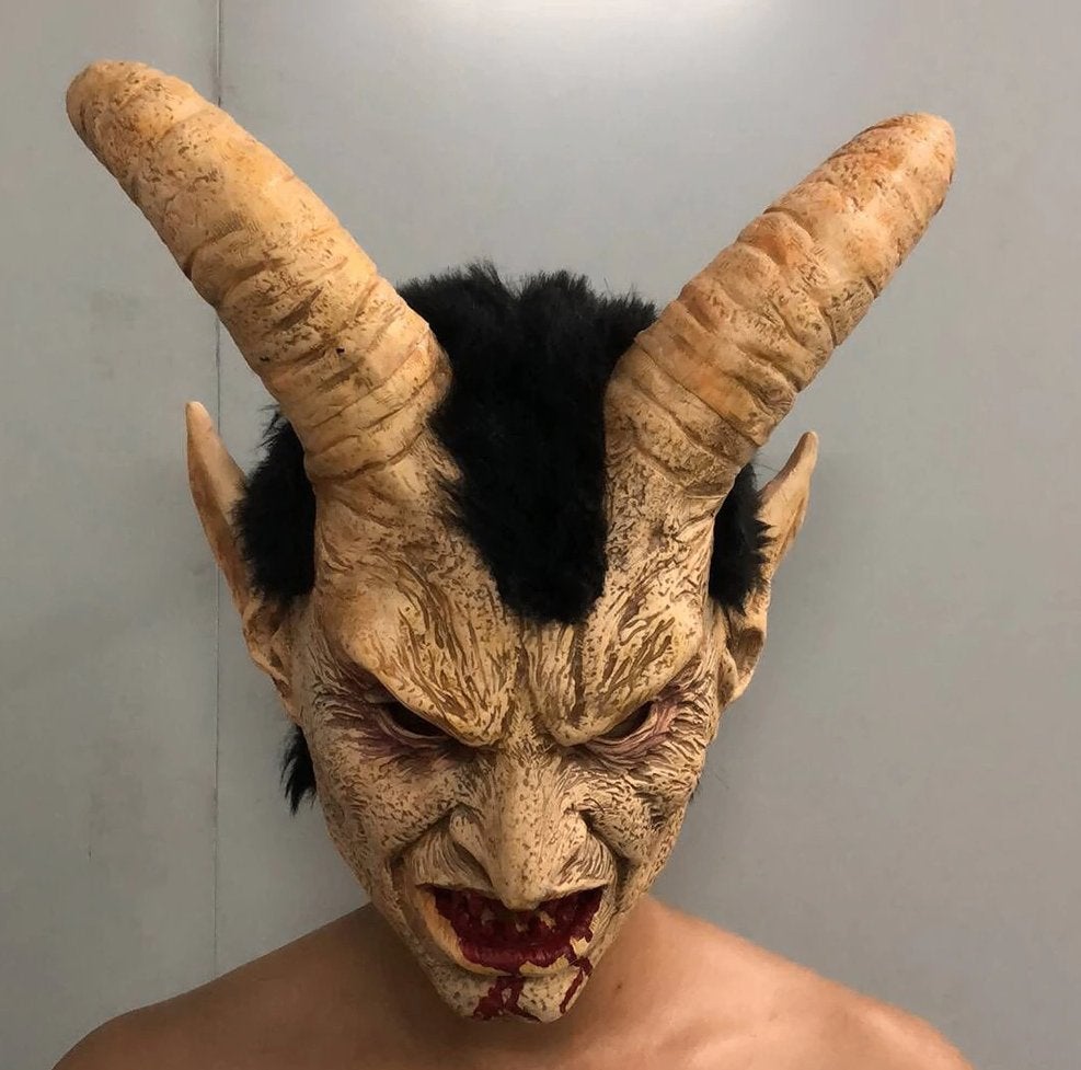 Duivel Masker Satan Lucifer 666 Horror Halloween Carnaval, Verzenden, Nieuw, Feestartikel, Halloween of Griezel
