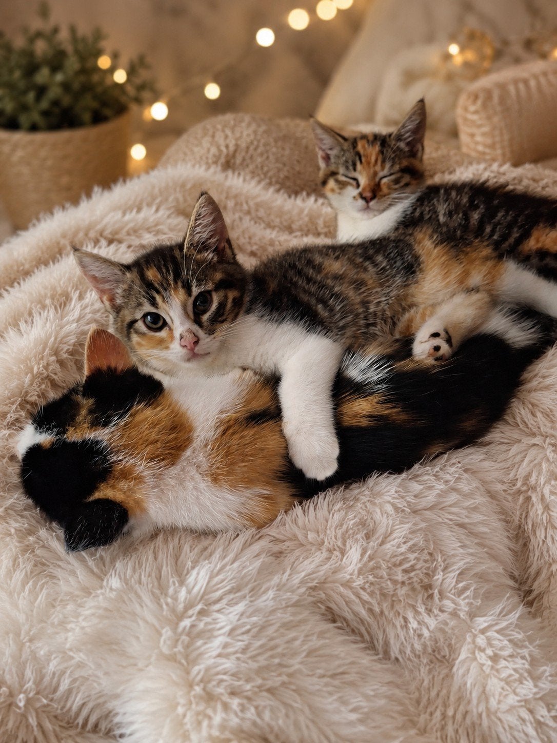 Vijf schattige kittens nog vier te koop, Meerdere dieren, Gechipt