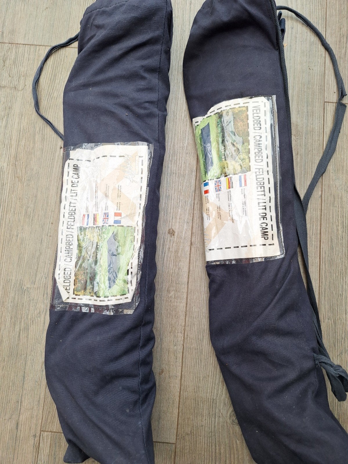 Twee goede veldbedden / stretchers met opbergzakken, Ophalen of Verzenden