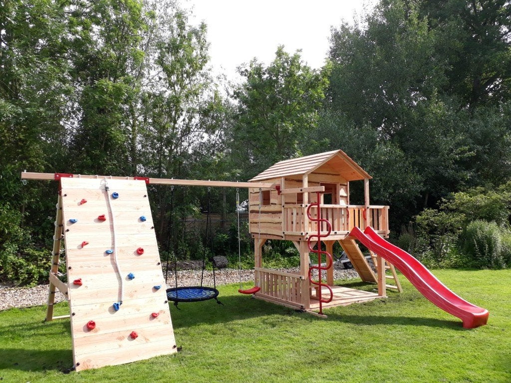 BOOMHUT PALEIS speeltoren speelhuis klimtoren speeltoestel, Ophalen, Nieuw, Klimnet, Aanbouwonderdeel