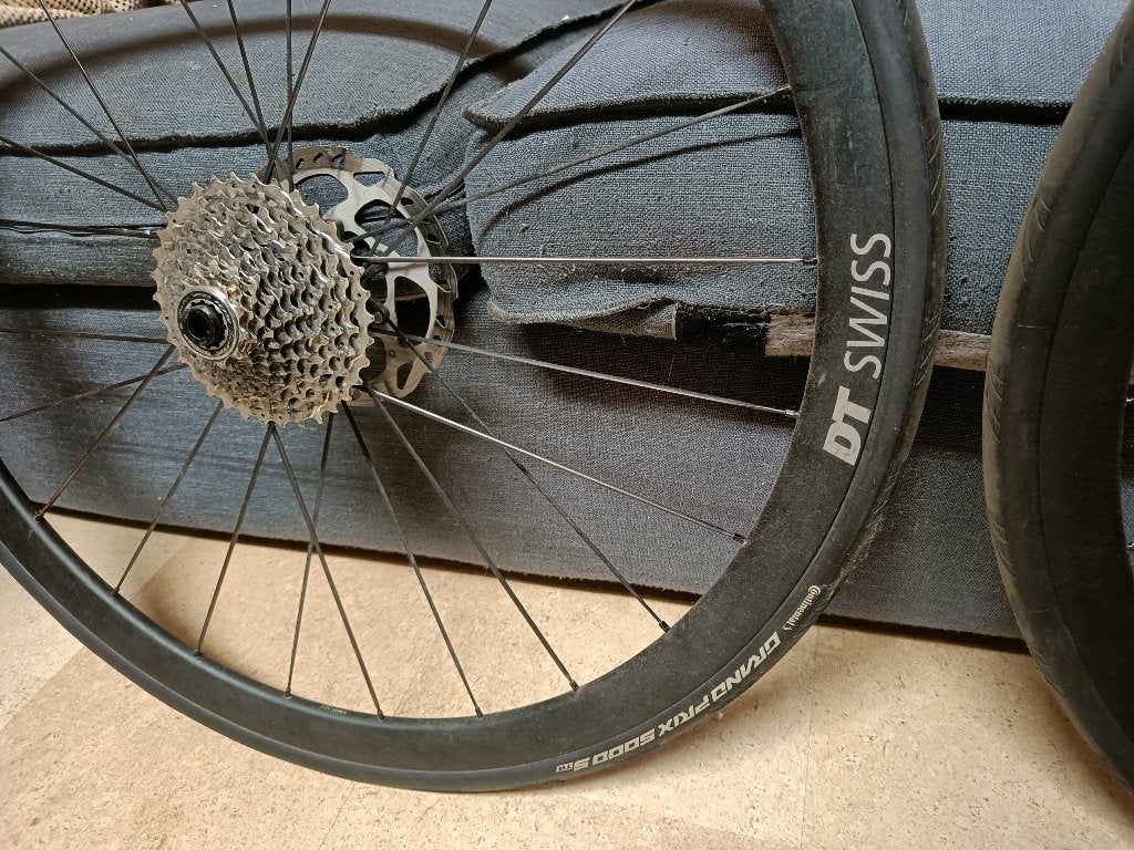 Wielen racefiets, DT Swiss, Zo goed als nieuw, Aluminium, Racefiets