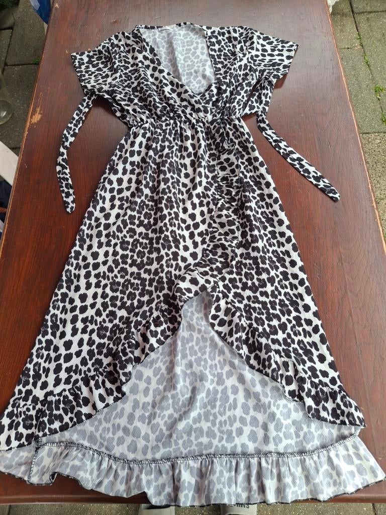 NEW COLLECTION Jurk M - Zwart/wit Leopard Print, Kleding | Dames, Maat 38/40 (M), Zwart, Ophalen of Verzenden, NEW COLLECTION