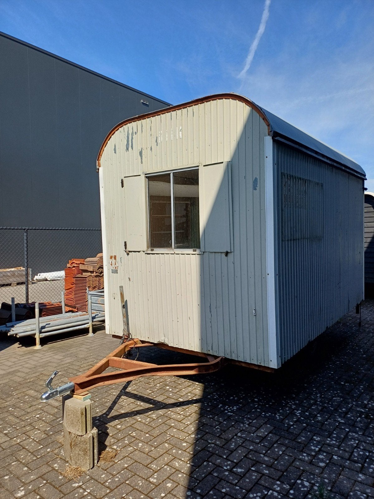 Schaftwagen bouwkeet schaftkeet pipowagen tinyhouse, Doe-het-zelf en Verbouw, Bouwketen en Schaftketen, Ophalen of Verzenden