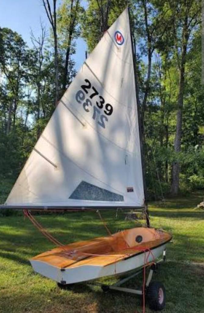 Houten zeilboot Dinghy ‘Vrijheid’, Ophalen, 70 cm, Gebruikt, 1 m