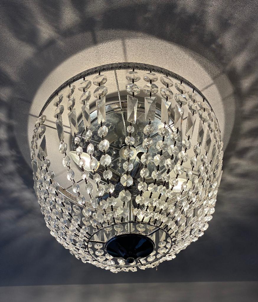 Kroonluchter - moderne halve bol, Ophalen, Gebruikt, Overige materialen, Halve bol met acrylglas