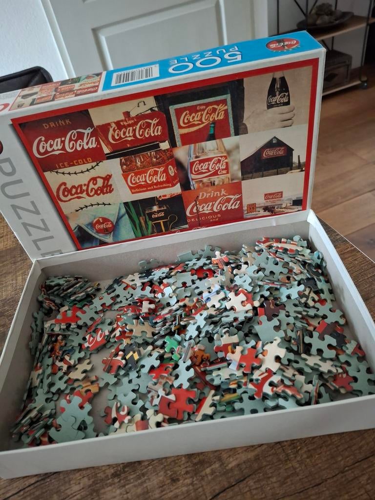 Coca cola puzzel, Hobby en Vrije tijd, Denksport en Puzzels, Ophalen of Verzenden, 500 t/m 1500 stukjes, Zo goed als nieuw