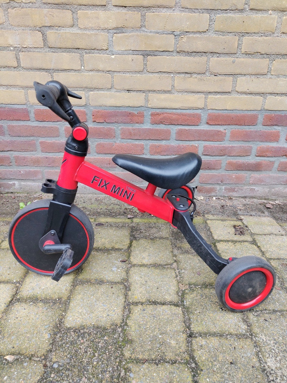 Verstelbare 3-in-1 Loopfiets, Driewieler en Tweewieler, Zijwieltjes, Gebruikt, Minder dan 16 inch, Ophalen