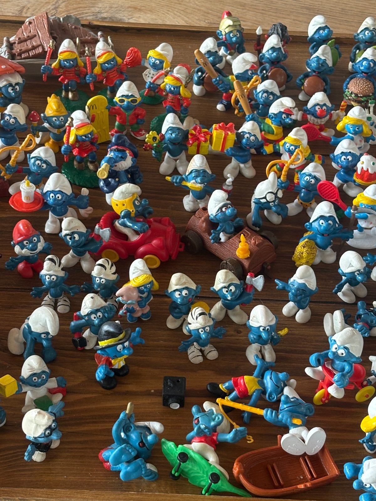 Grote collectie Smurfen figuren en huisjes, Ophalen, Gebruikt, Jongen of Meisje