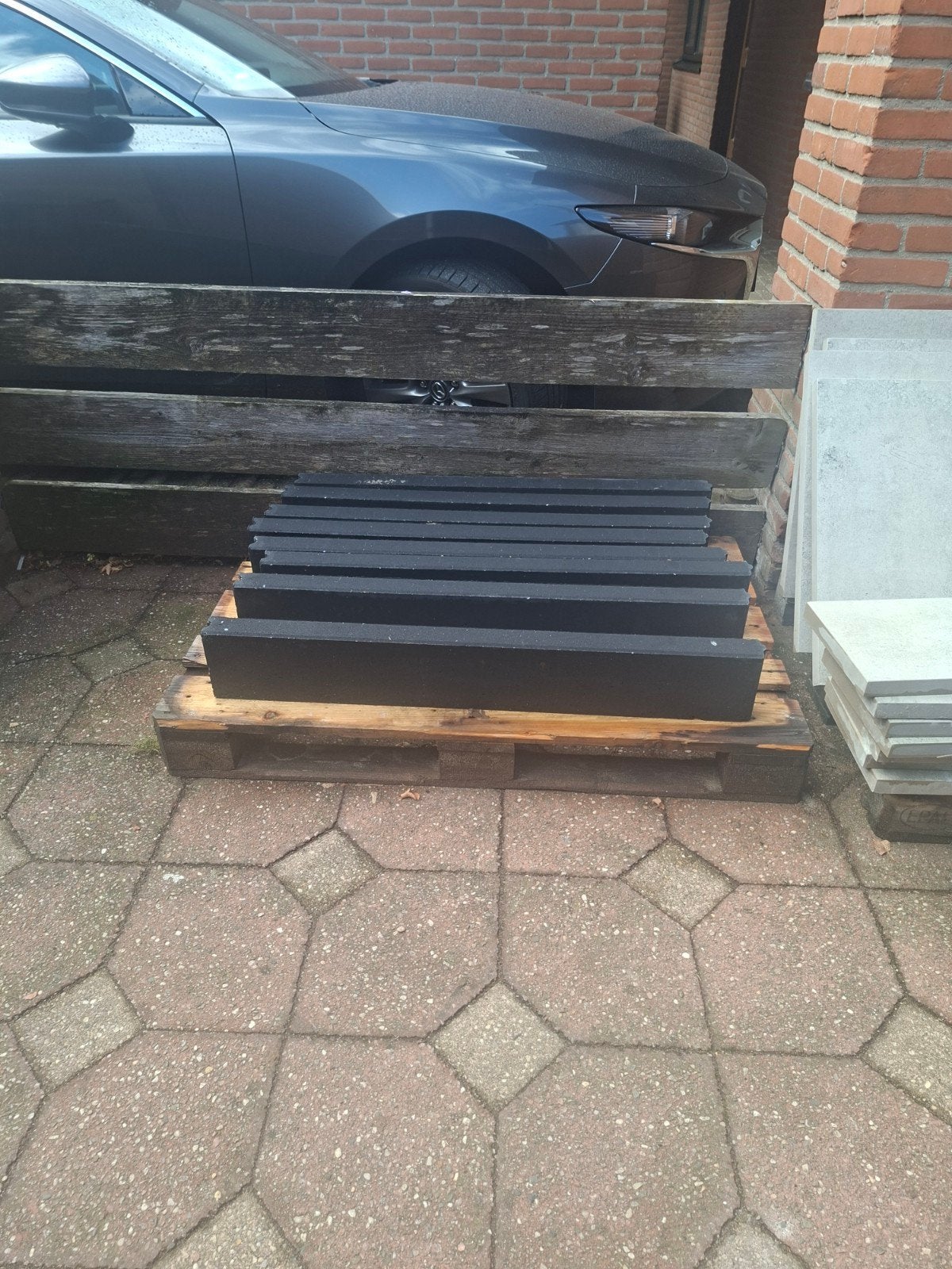 8 opsluitbanden 6x15x100 antraciet, Tuin en Terras, Ophalen, Nieuw, 100 tot 200 cm, Minder dan 25 cm