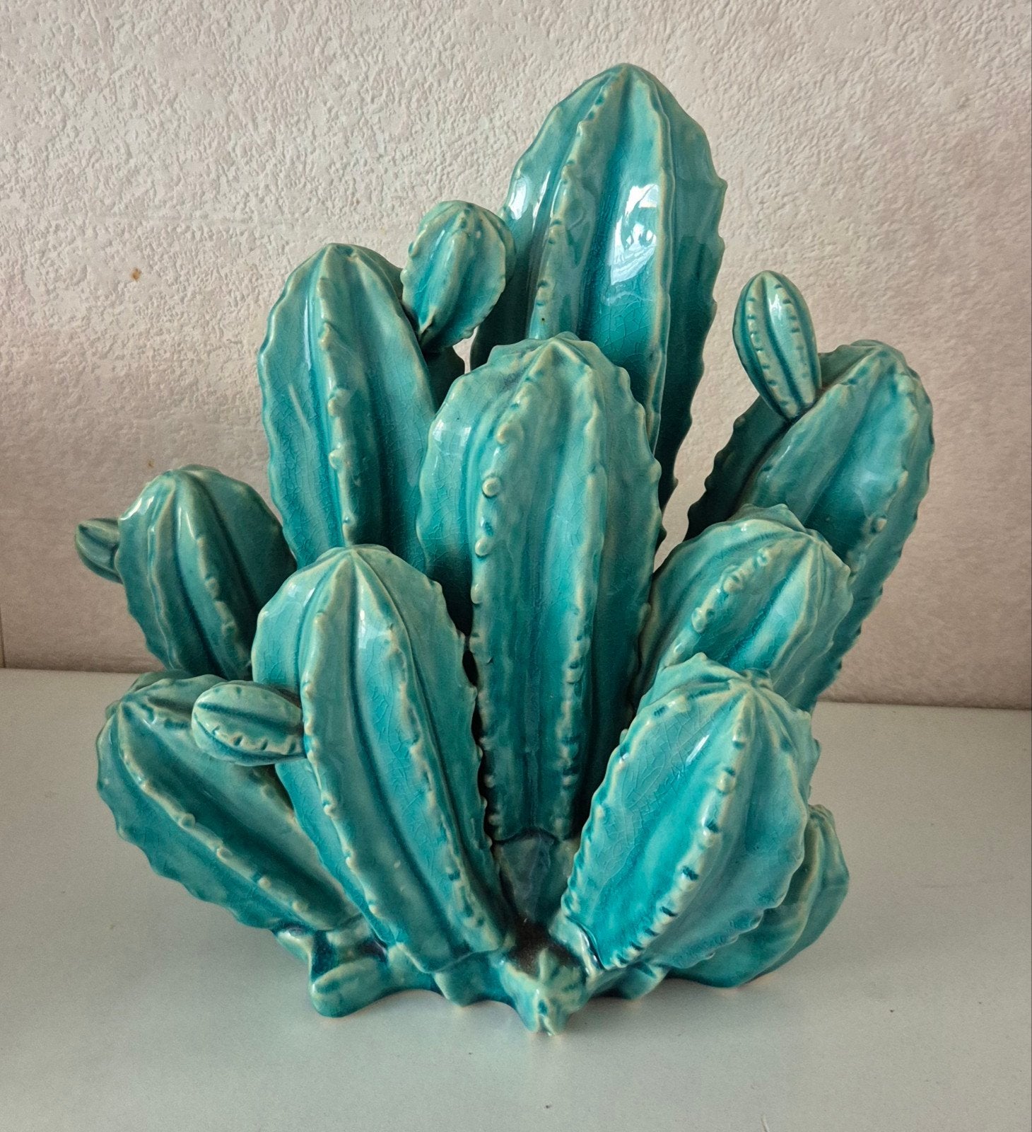 Decoratief Keramieken Cactus object, Ophalen, Zo goed als nieuw
