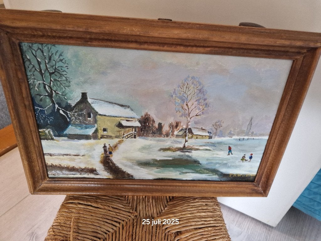 Schilderij, Antiek en Kunst, Ophalen, Landschap, Paneel