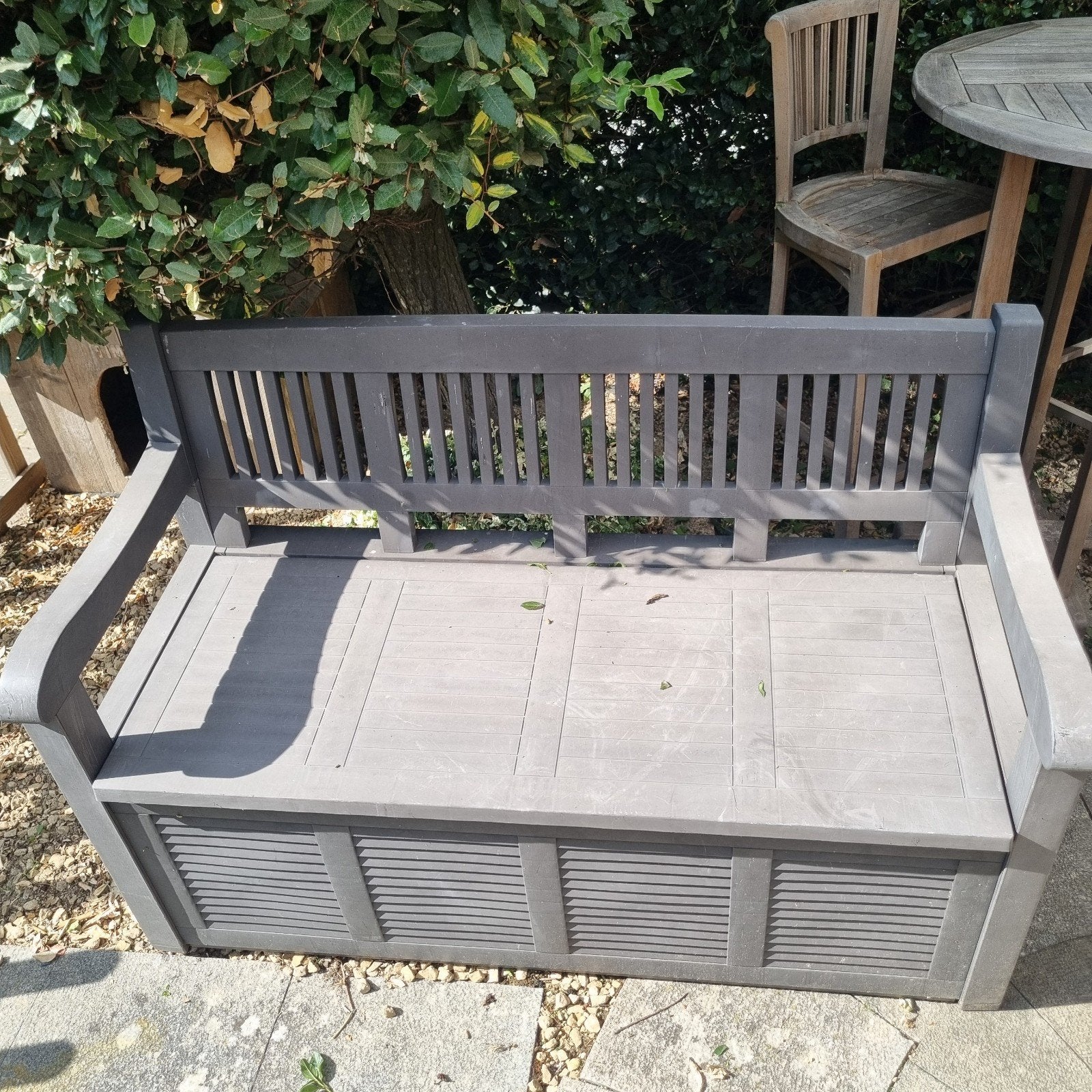 Tuinbank met opbergruimte, Tuin en Terras, Ophalen, Gebruikt, Kunststof