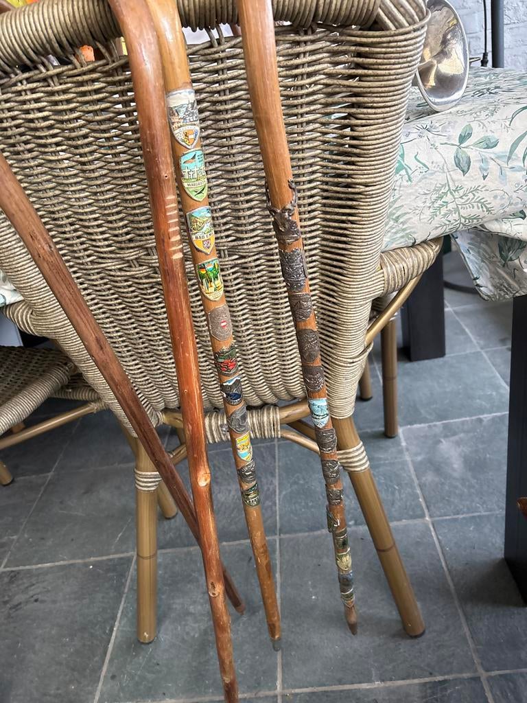 4 vintafe wandelstokken, Ophalen of Verzenden