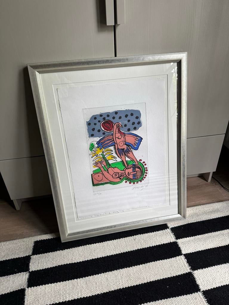 Corneille '98 Gesigneerde genummerde zeefdruk ets 51*65 cm, Antiek en Kunst, Kunst | Litho's en Zeefdrukken, Ophalen