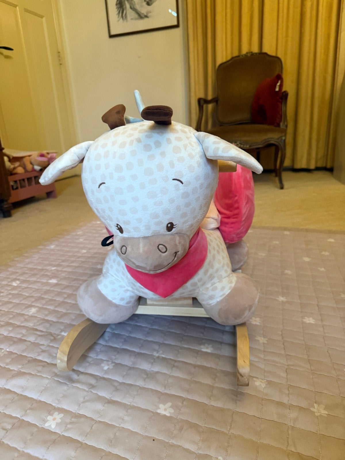 Nattou Charlotte Giraffe hobbelpaard voor Kinderen, Ophalen, Zo goed als nieuw, Jongen of Meisje
