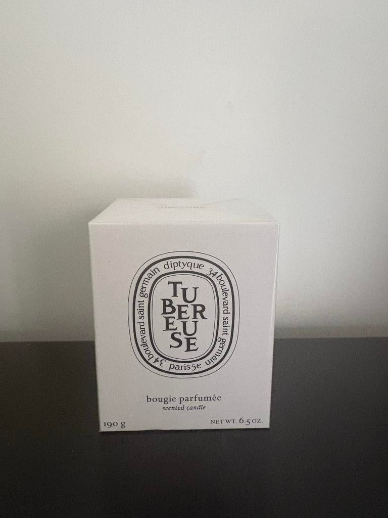 Diptyque Tubéreuse Geurkaars, Huis en Inrichting, Woonaccessoires | Kandelaars en Kaarsen, Overige materialen, Verzenden, Wit