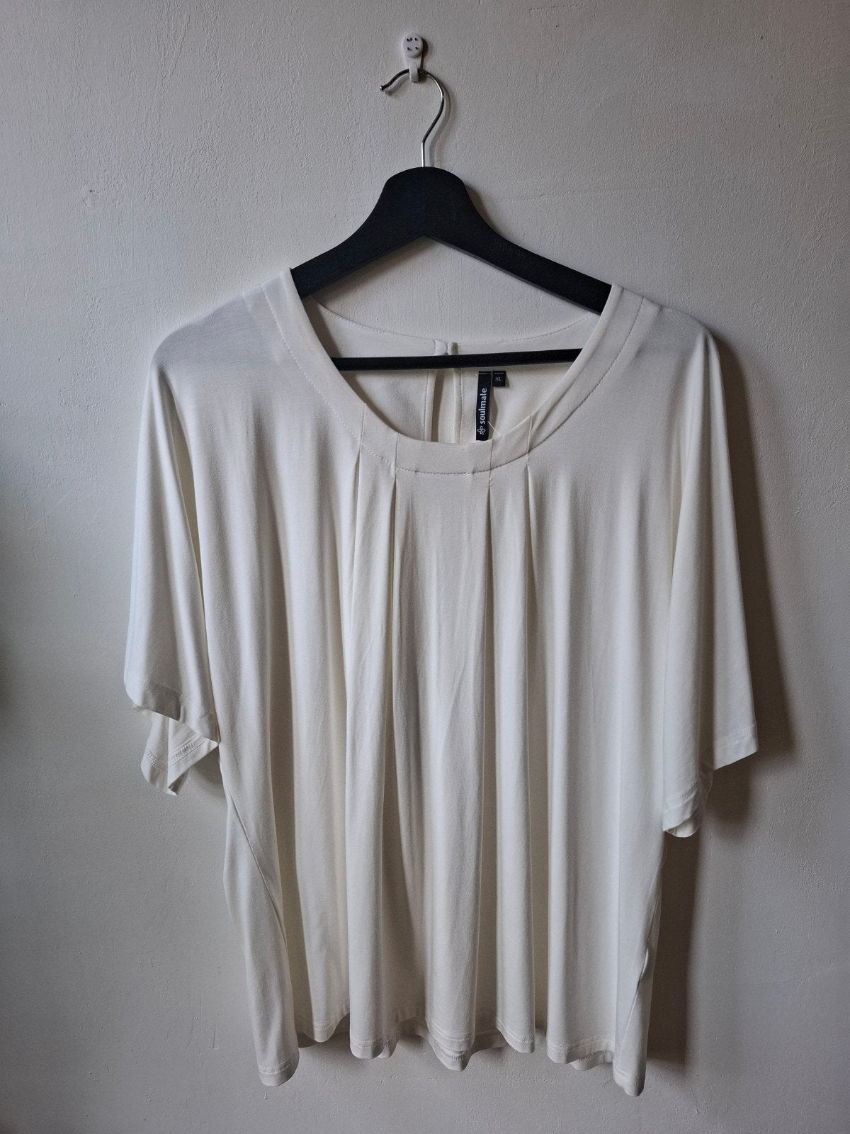 Soulmate top wit met kort mouw maat: XL/42,44, Kleding | Dames, T-shirts, Zo goed als nieuw, Maat 46/48 (XL) of groter, Wit, Korte mouw