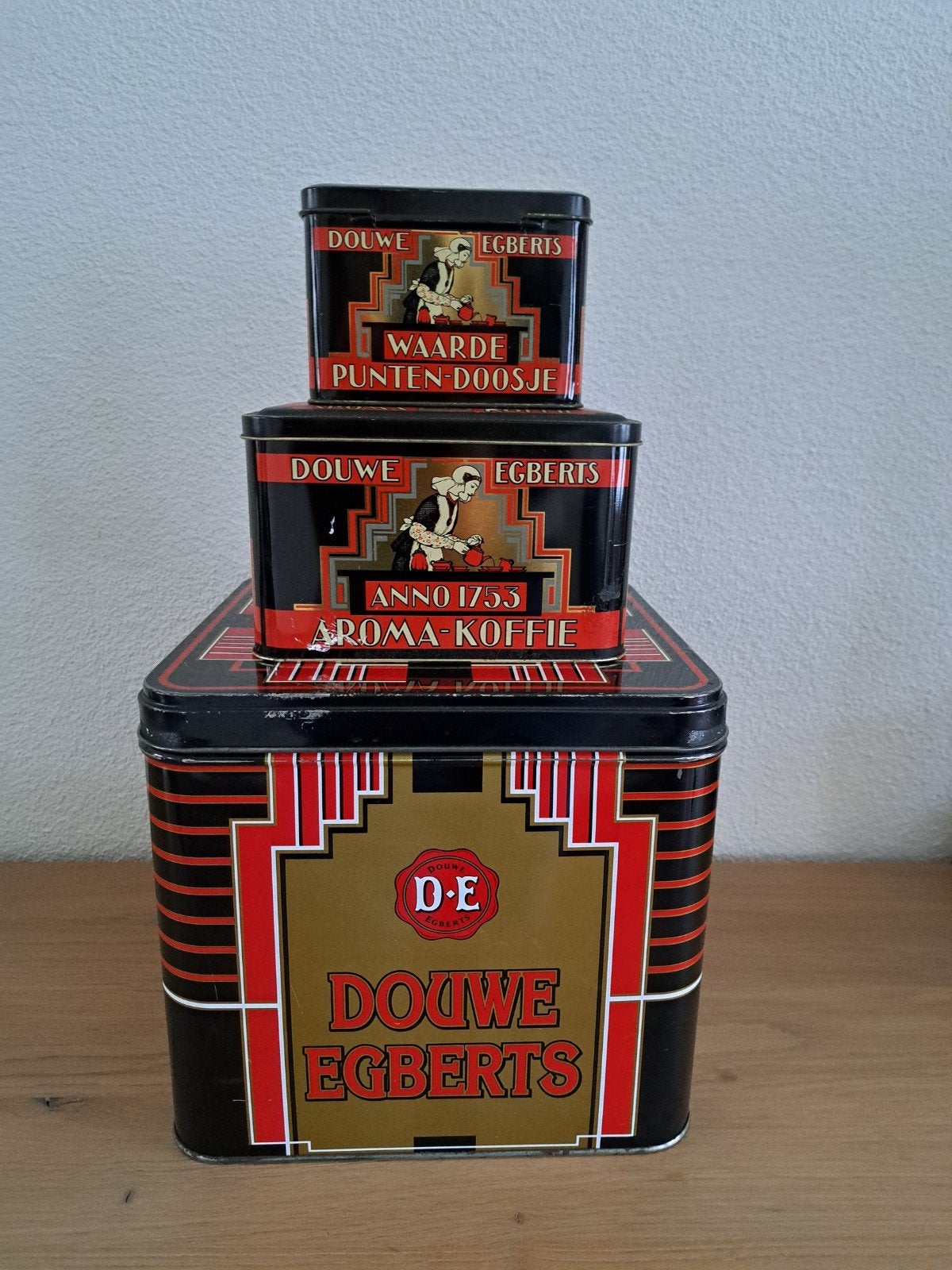 Diverse Douwe Egberts bewaar blikken zie beschr
bewaar blikk, Ophalen of Verzenden, Gebruikt, Overige