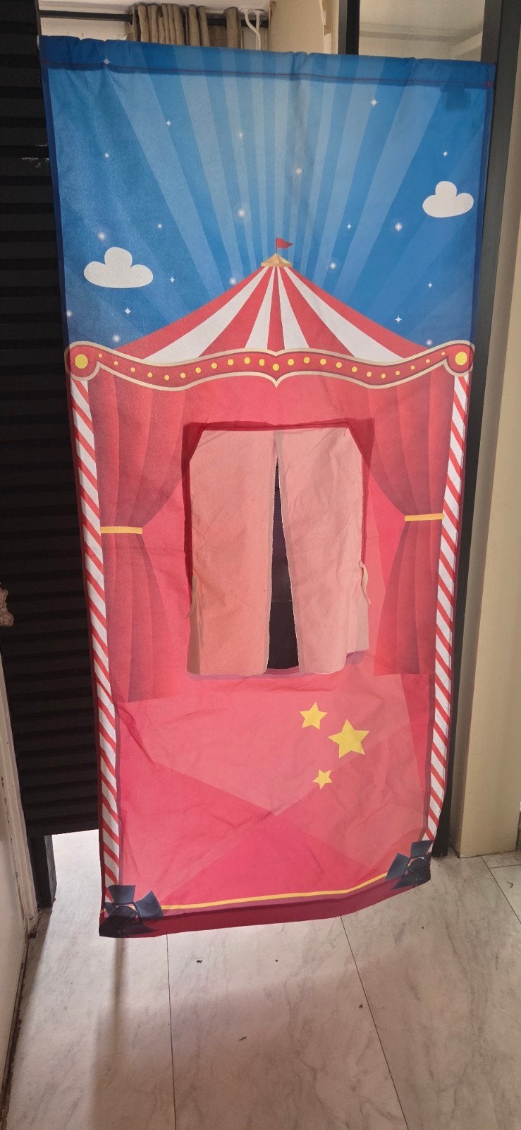 Circus Gordijn Speelgordijn voor Kinderen, Ophalen, Gebruikt