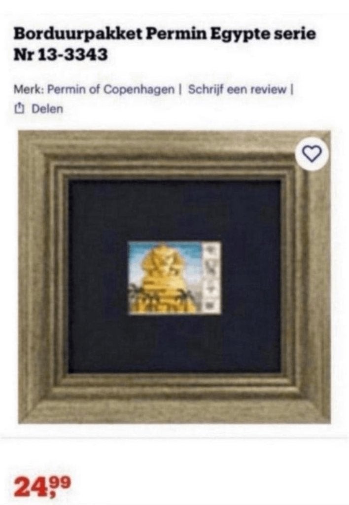 BORDUURPAKKET PERMIN OF COPENHAGEN EGYPTE 13-3343, Verzenden, Nieuw, Handborduren, Borduurpakket
