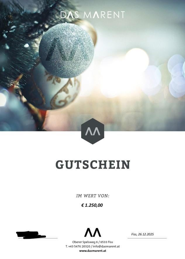Waardebon Hotel/Restaurant Das Marent in Fiss Oostenrijk, Tickets en Kaartjes, Kortingen en Cadeaubonnen, Drie personen of meer