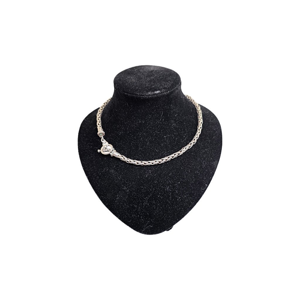 Zilveren vossenstaart armband met T-bar sluiting, Ophalen of Verzenden, Zo goed als nieuw, Zilver, Zilver