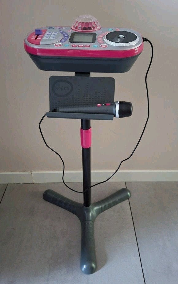 VTech Kidi SuperStar DJ Studio met microfoon en discolamp, Ophalen of Verzenden, Gebruikt, Complete set