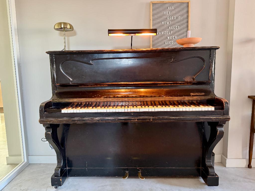 Pleyel Piano uit 1917, Muziek en Instrumenten, Piano's, Ophalen, Gebruikt, Zwart, Piano