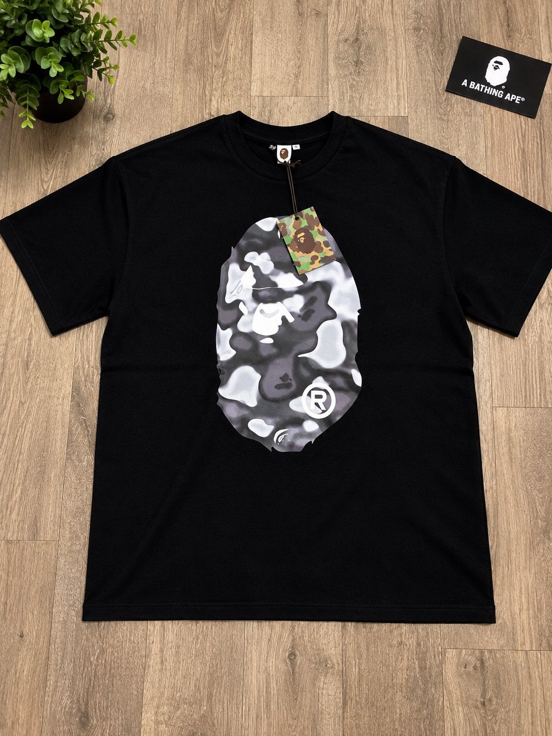 A Bathing Ape BAPE Camo Head T-shirt Zwart, Ophalen of Verzenden, Nieuw, Overige maten, Zwart