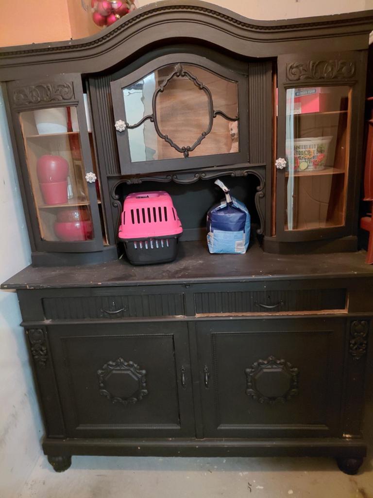 Buffet  kast jaren 30, Gebruikt, 100 tot 150 cm, Teakhout, Ophalen of Verzenden