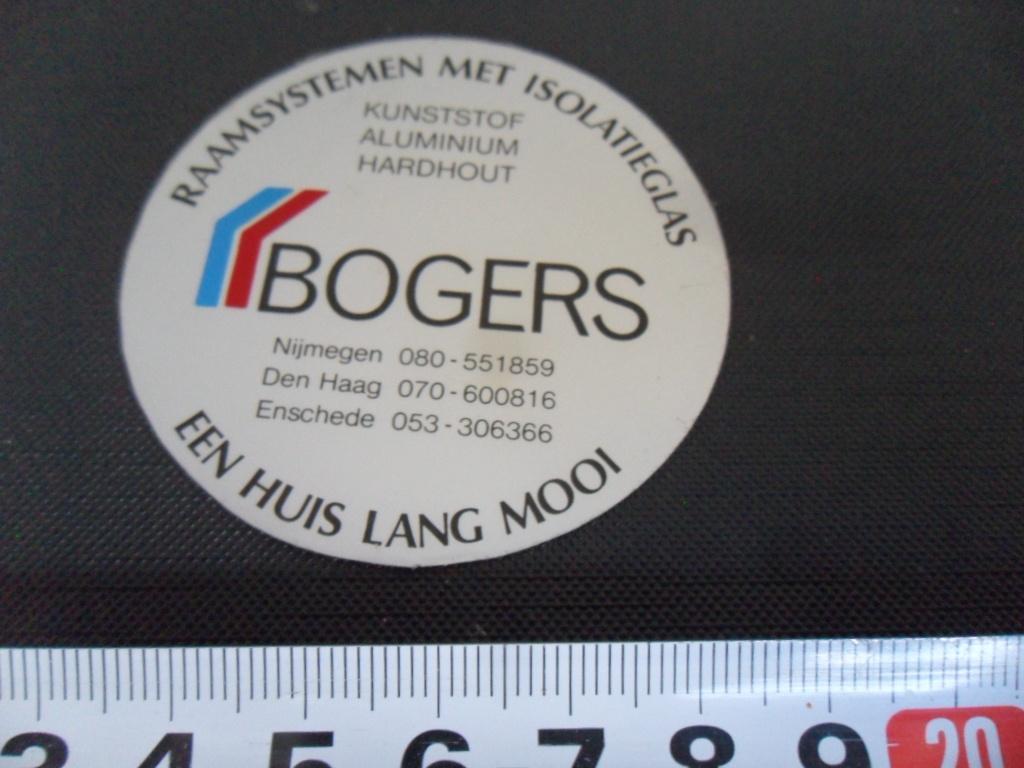 sticker BOGERS  Nijmegen Den Haag Enschede Raamsystemen, Ophalen, Zo goed als nieuw