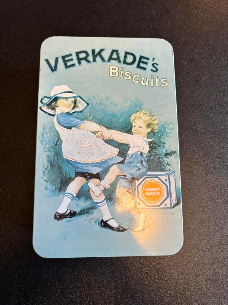 Verkade koek trommel, Verzamelen, Blikken, Ophalen of Verzenden, Gebruikt, Koek(jes), Verkade