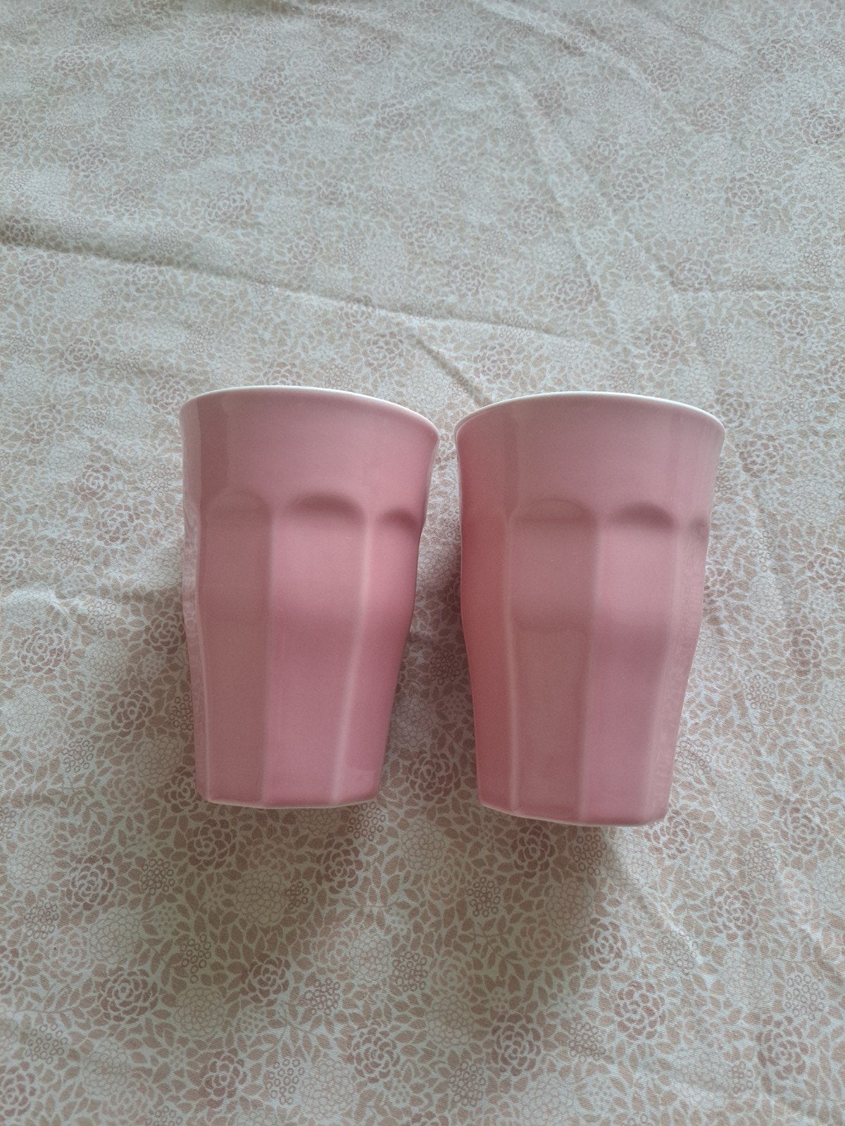 Set van 2 roze HEMA mokken, Hema, Keramiek, Zo goed als nieuw, Mok