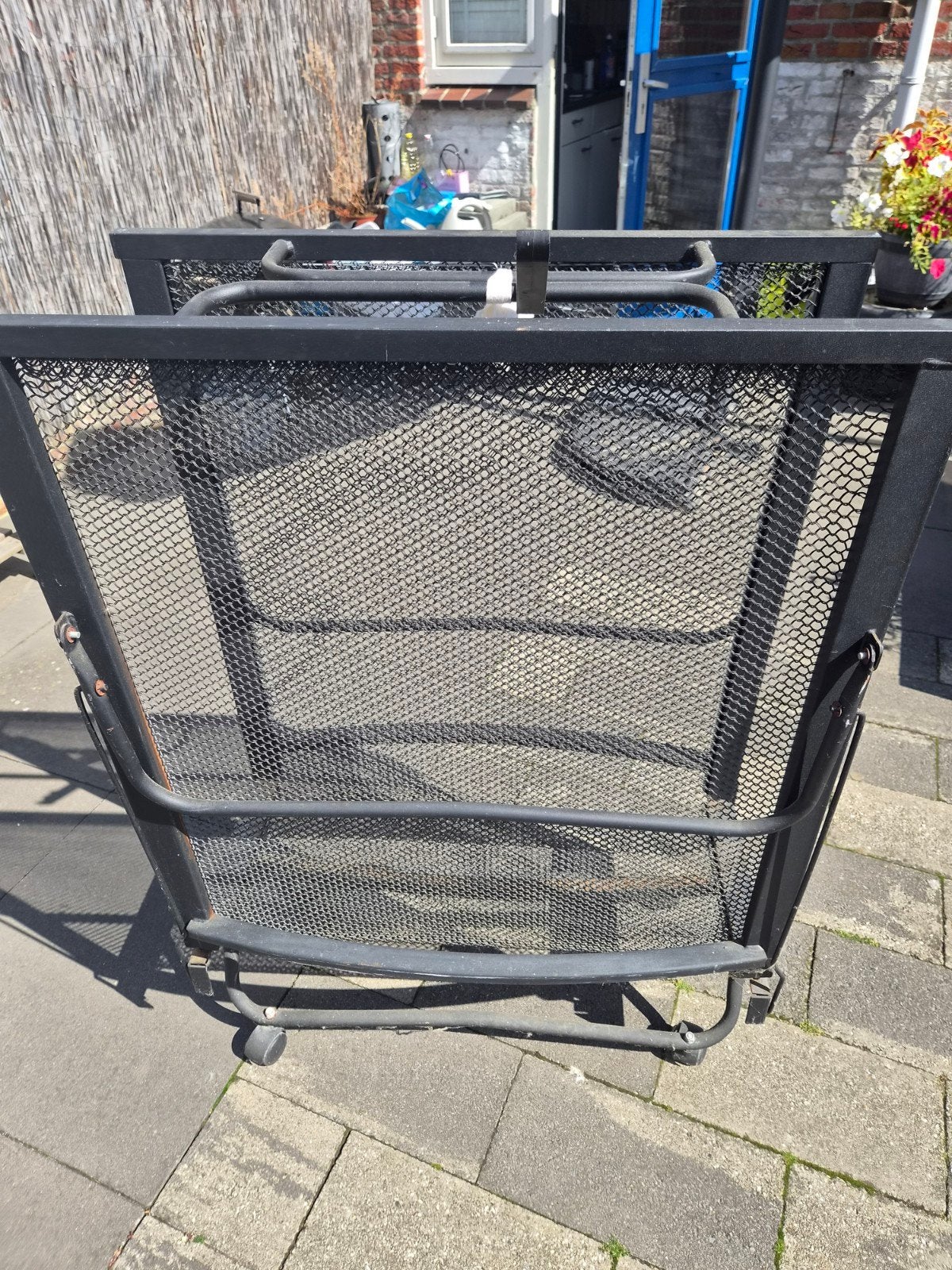 inklapbare stretcher op wieltjes, Huis en Inrichting, Ophalen, Zwart, Metaal, Eenpersoons