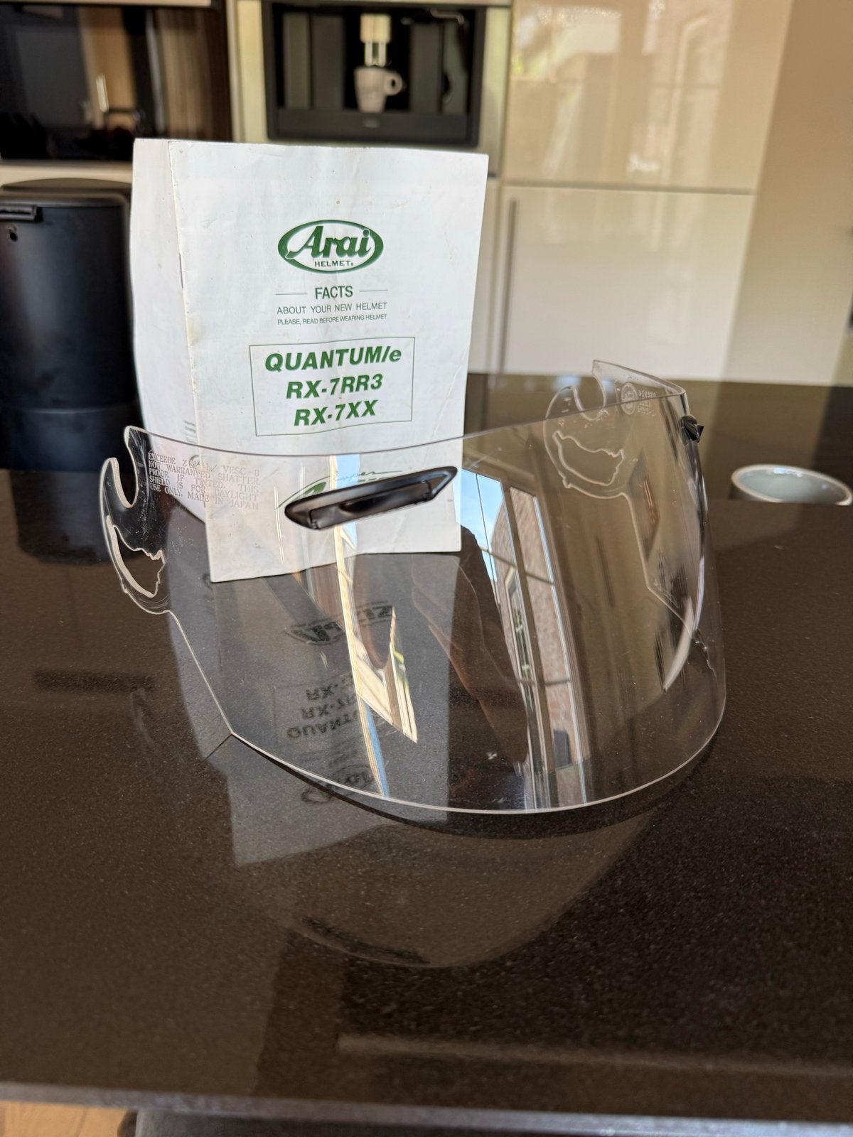 Arai helmvizier voor Quantum/e, RX-7RR3, RX-7XX, Ophalen of Verzenden, Tweedehands, Integraalhelm, Arai
