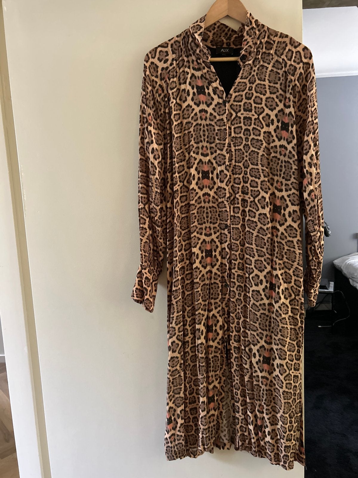 ALIX Luipaardprint Jurk Maat L, Kleding | Dames, Bruin, Maat 42/44 (L), Ophalen of Verzenden, Zo goed als nieuw