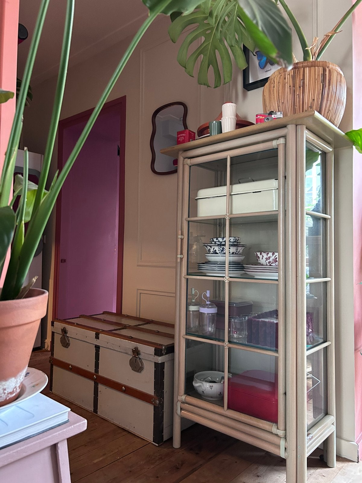 Grote Vintage Hutkoffer BALK Arnhem | Industriële Salontafel, Ophalen, Gebruikt, Vintage, 50 tot 100 cm