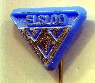 VVV Elsloo goud op blauw plastic speldje ( X_082a ), Verzamelen, Speldjes, Pins en Buttons, Zo goed als nieuw, Speldje of Pin