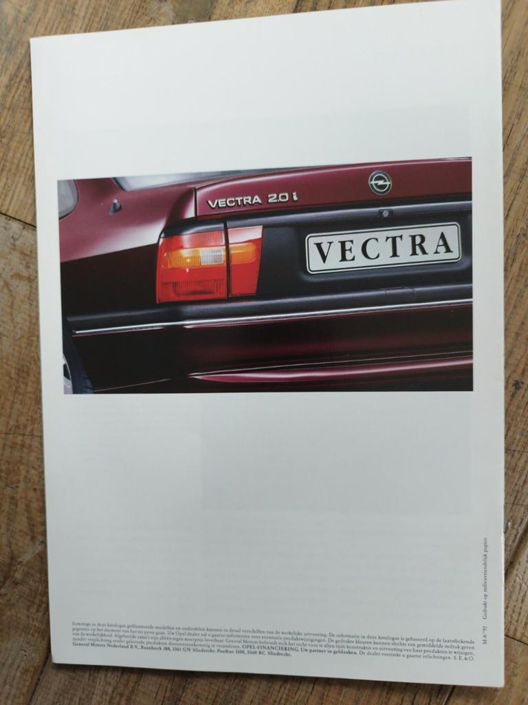 Opel Vectra Brochure 1992 - Duits, 12 pagina's, Opel, Zo goed als nieuw, Opel, Ophalen of Verzenden