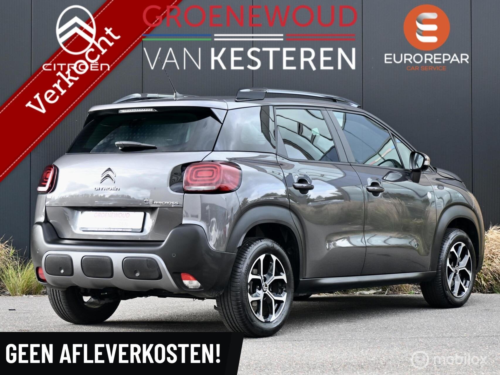 Citroen C3 Aircross C-Series 130pk I Automaat I Carplay I, Auto's, Stof, Gebruikt, Zwart, 1199 cc