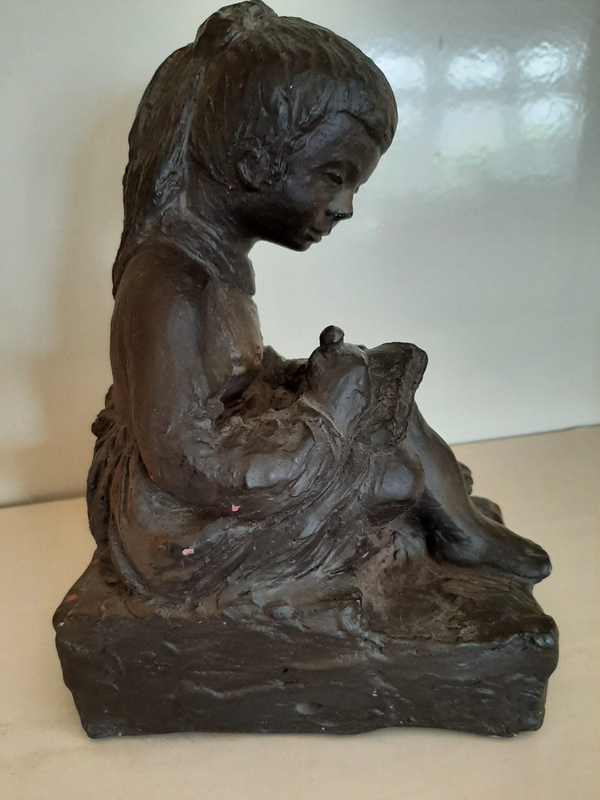 beeld schrijvend meisje, Ophalen of Verzenden